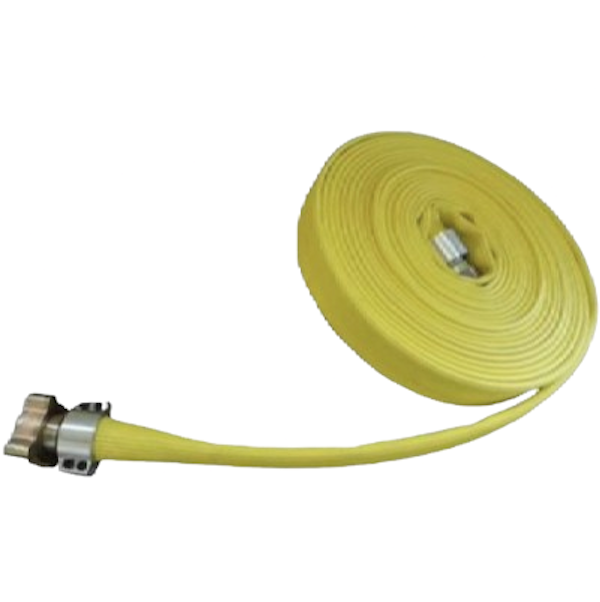 Tuyau plat de chantier ø 25 en 20 et 40 ml équipé de raccord Express