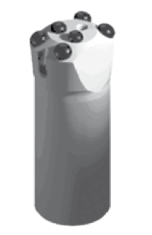 Taillant à boutons carbure pour forage hors trou, roche dure et très dure