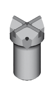 Taillant en croix à plaquettes carbure pour forage hors trou, roche dure et mi-dure