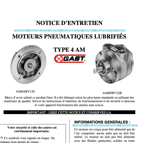 PDF nomenclature pièces détachées moteur GAST AMARV119 – AcroMat